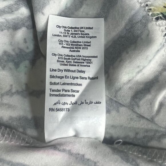 Avenue Womens Shirt Flut Sleeve Spirit Stripe Print Plus Size 30/32 New - Picture 7 of 9